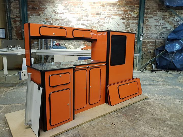 Campervan kitchen units designed by Northern Rose