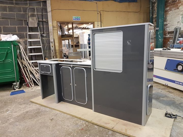 Campervan kitchen units designed by Northern Rose