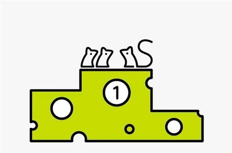 mice on cheese podium