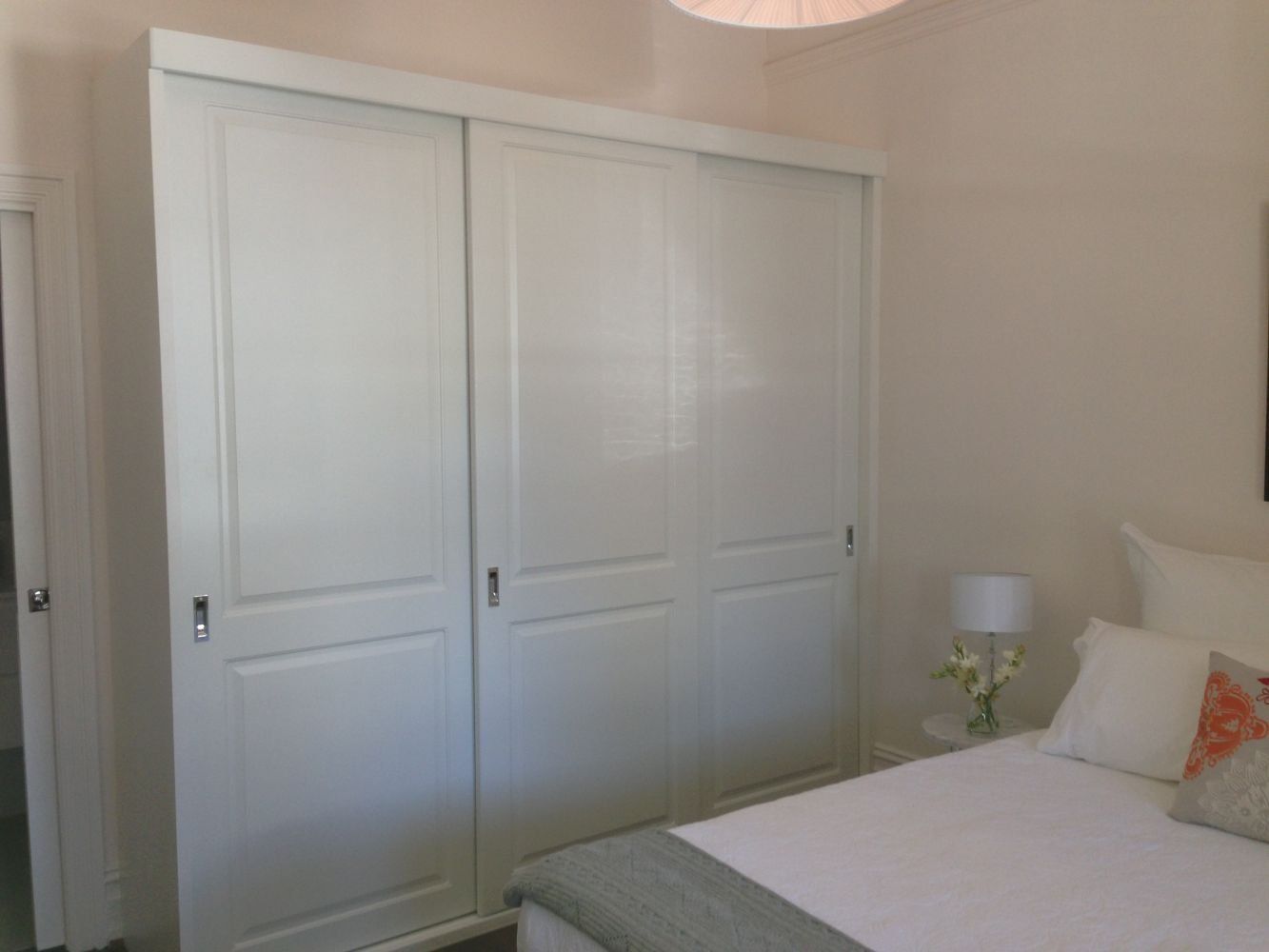 3 door sliding wardrobe in vinyl wrap
