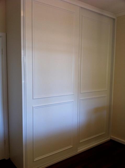 white melamine doors with moulding