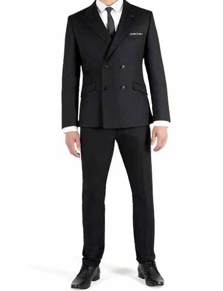 black four button suit