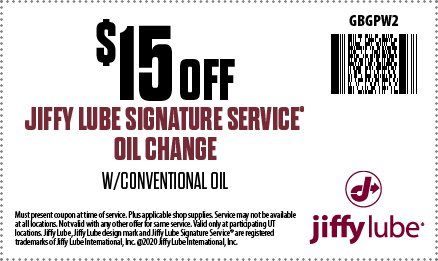 jiffy lube oil change coupons in maryland