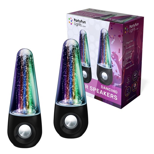 speaker with water and lights