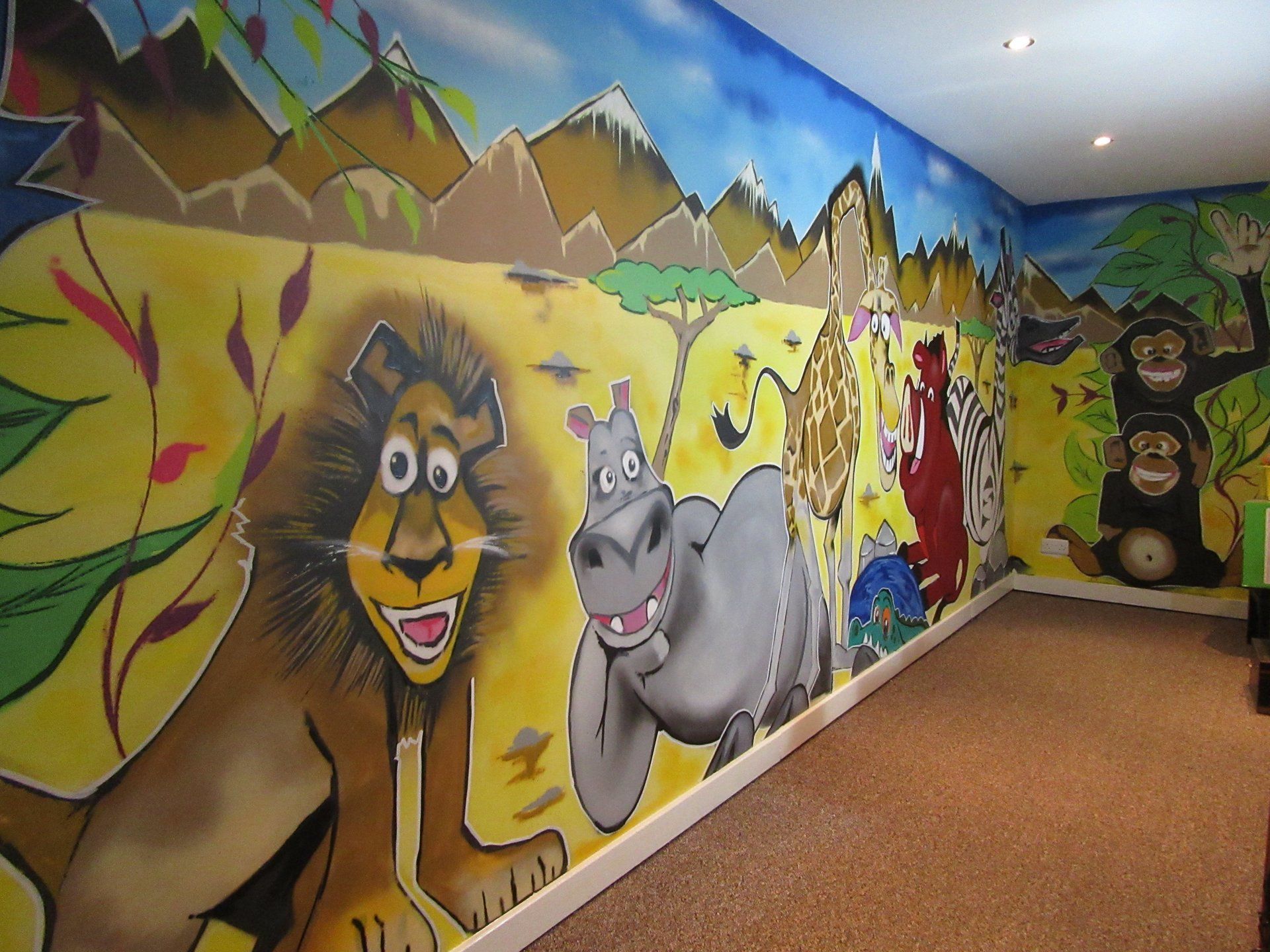 Граффити для детского сада на стене