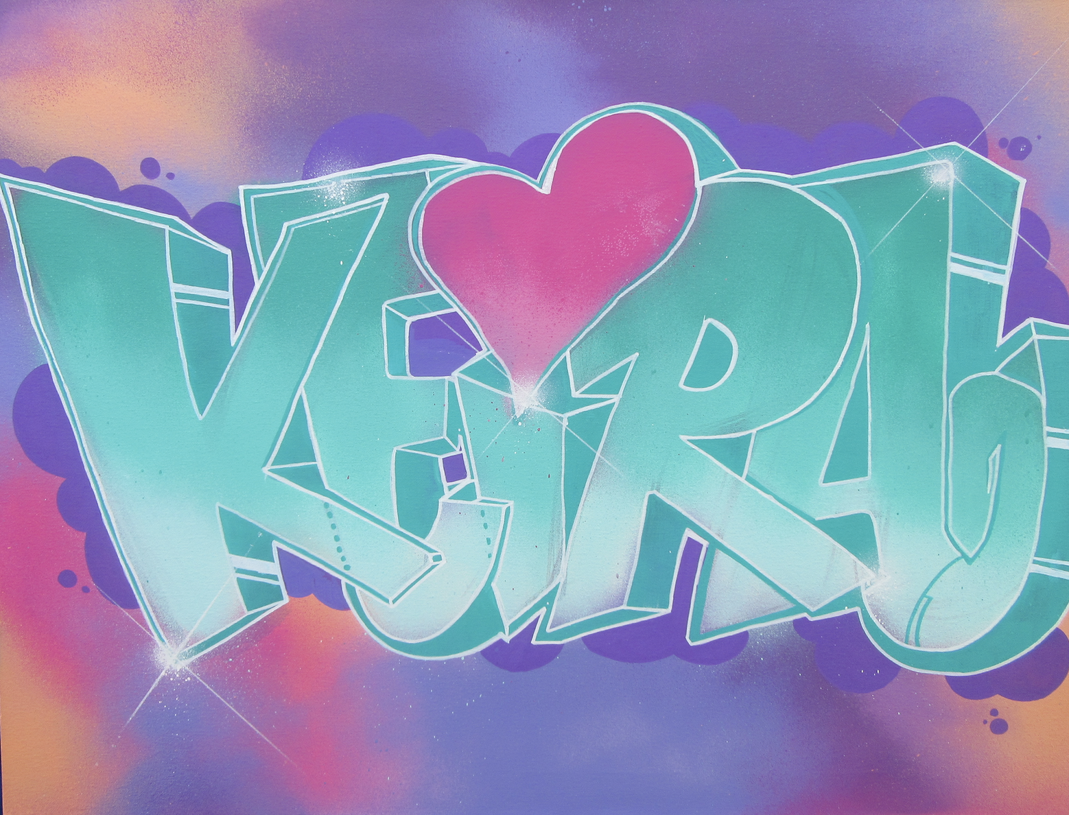 Personalised Graffiti  Name  Canvas