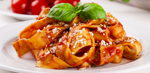 View of a delicious dish served 