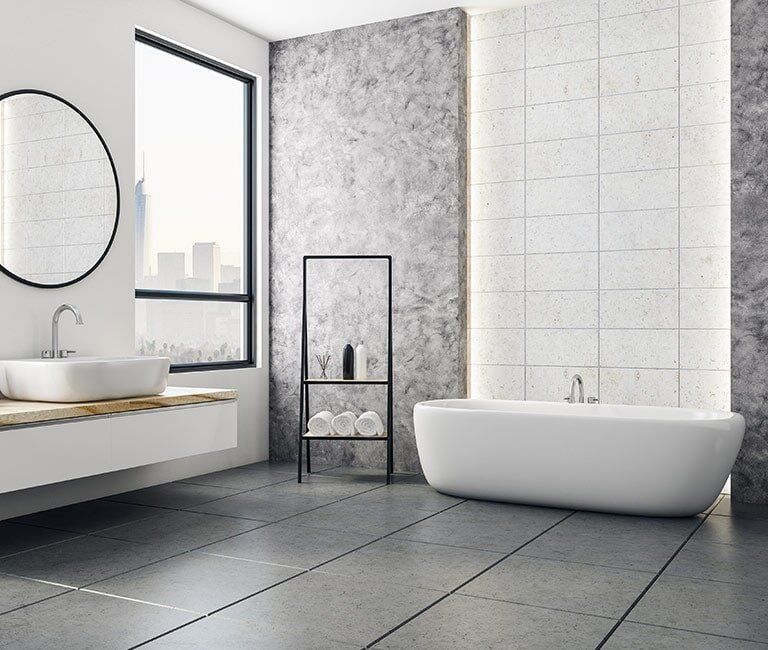 Modern bathroom design — Andrew Logan Building in Dubbo, NSW