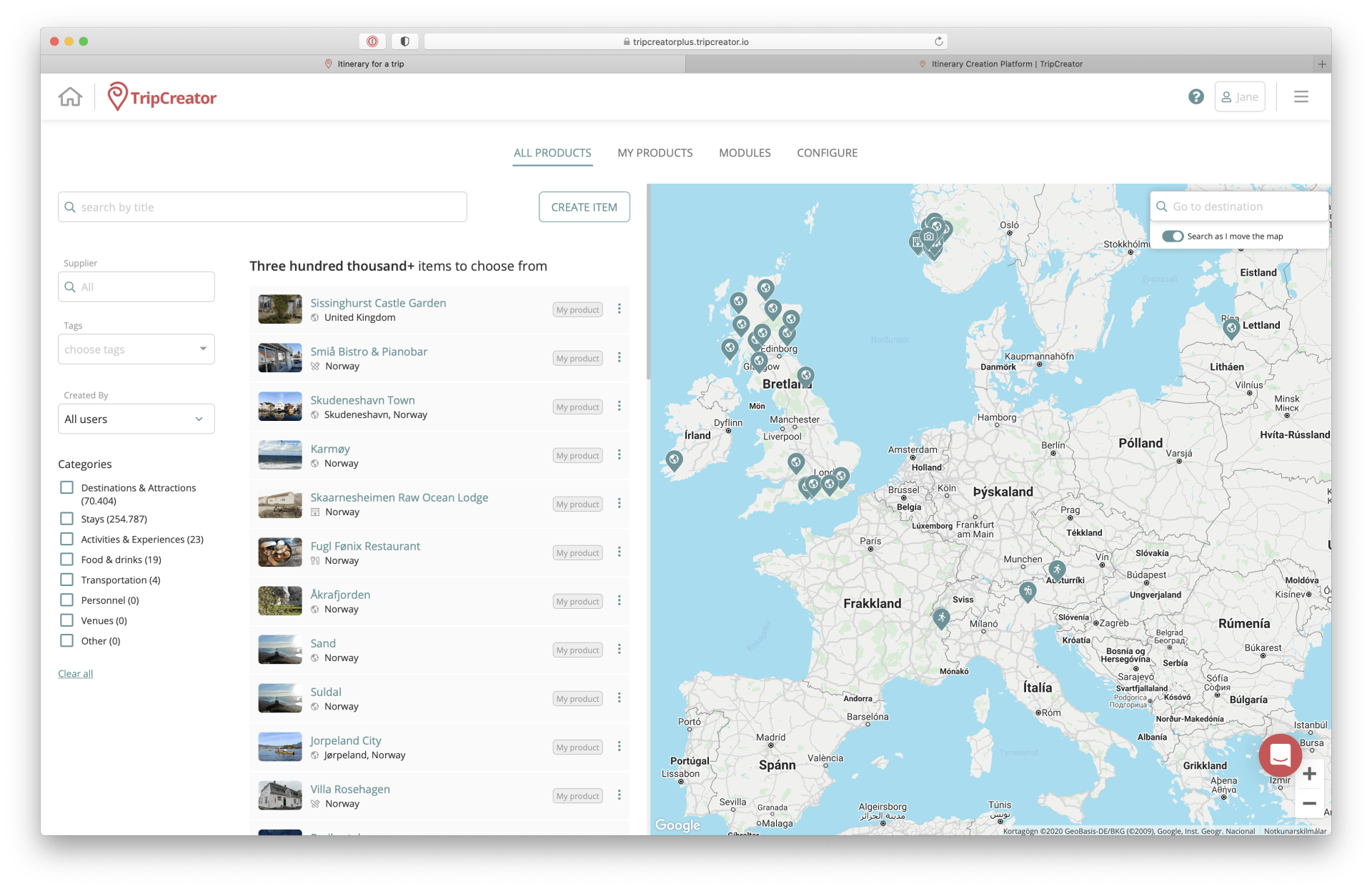 Itinerary Booking engine