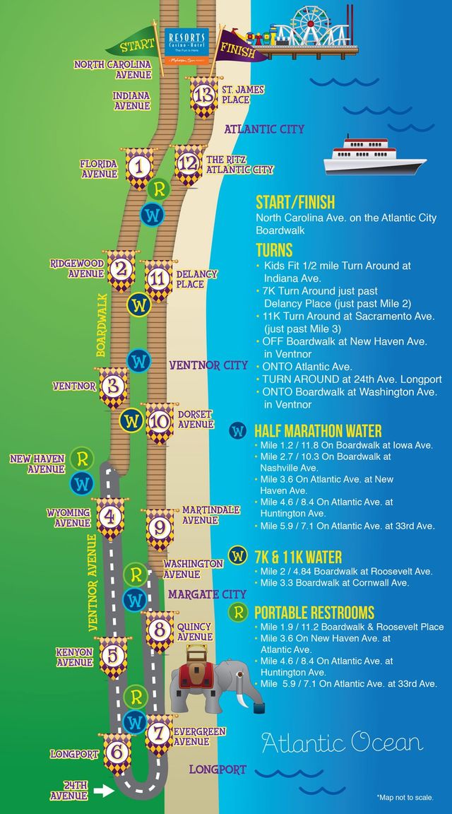 map of atlantic city boardwalk Atlantic City Marathon Race Series map of atlantic city boardwalk