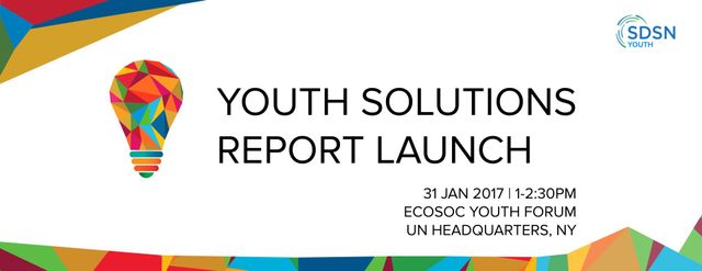 Sdsn Youth Launches The First Edition Of The Youth Solutions Report