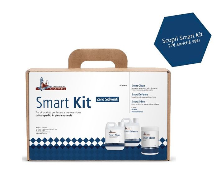 Kit di prodotti per la manutenzione di superfici in pietra