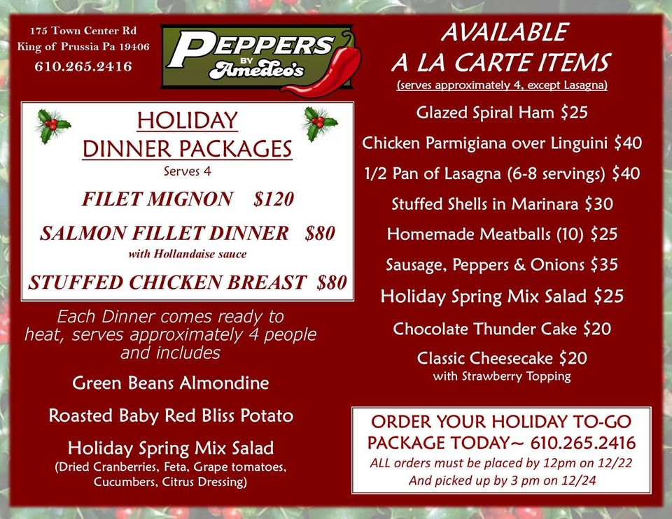 Italian restaurant King Of Prussia, PA Peppers Italian Restaurant & Bar