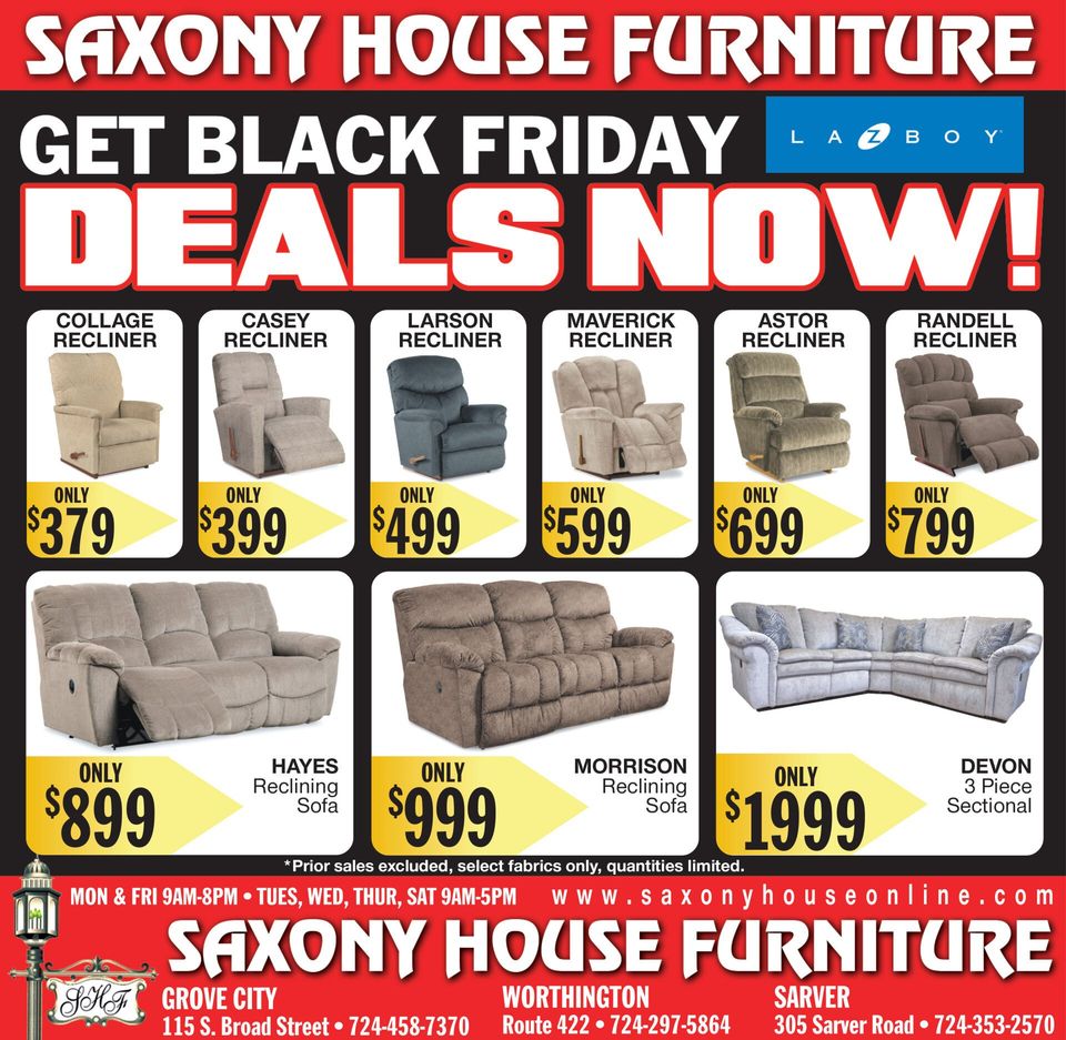 Saxony House Furniture Promotions Worthington, PA