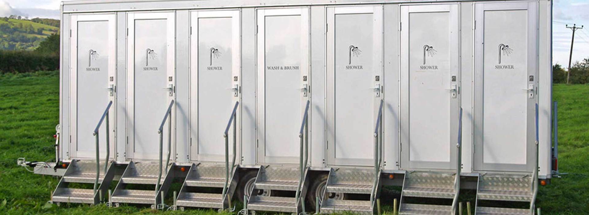 Mobile shower units for hire in and around the Bristol, Bath & Glastonbury