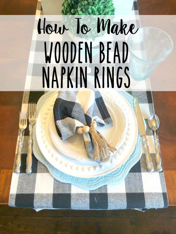 How to make wooden bead napkin rings
