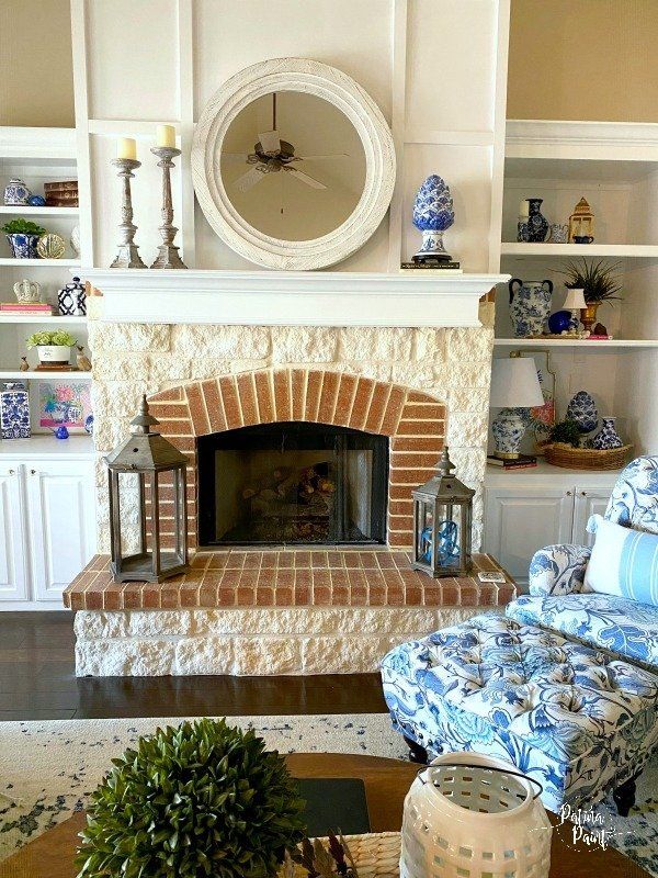 painted fireplace mantle