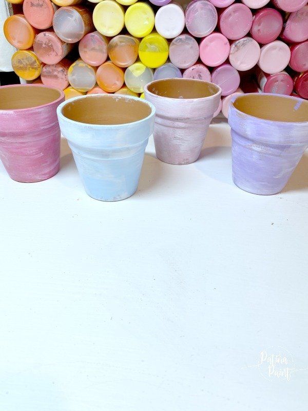 painted terra cotta pots