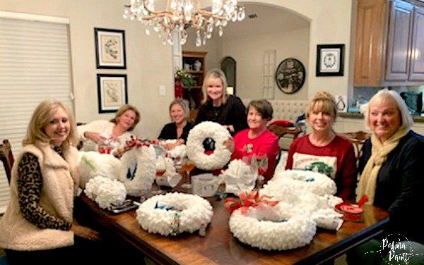 women making wreaths