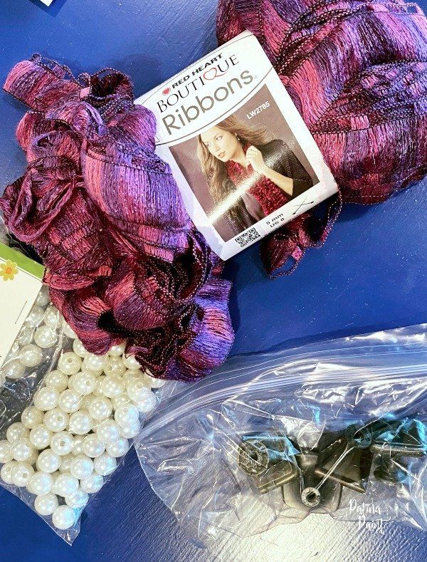 yarn, beads, drawer pulls