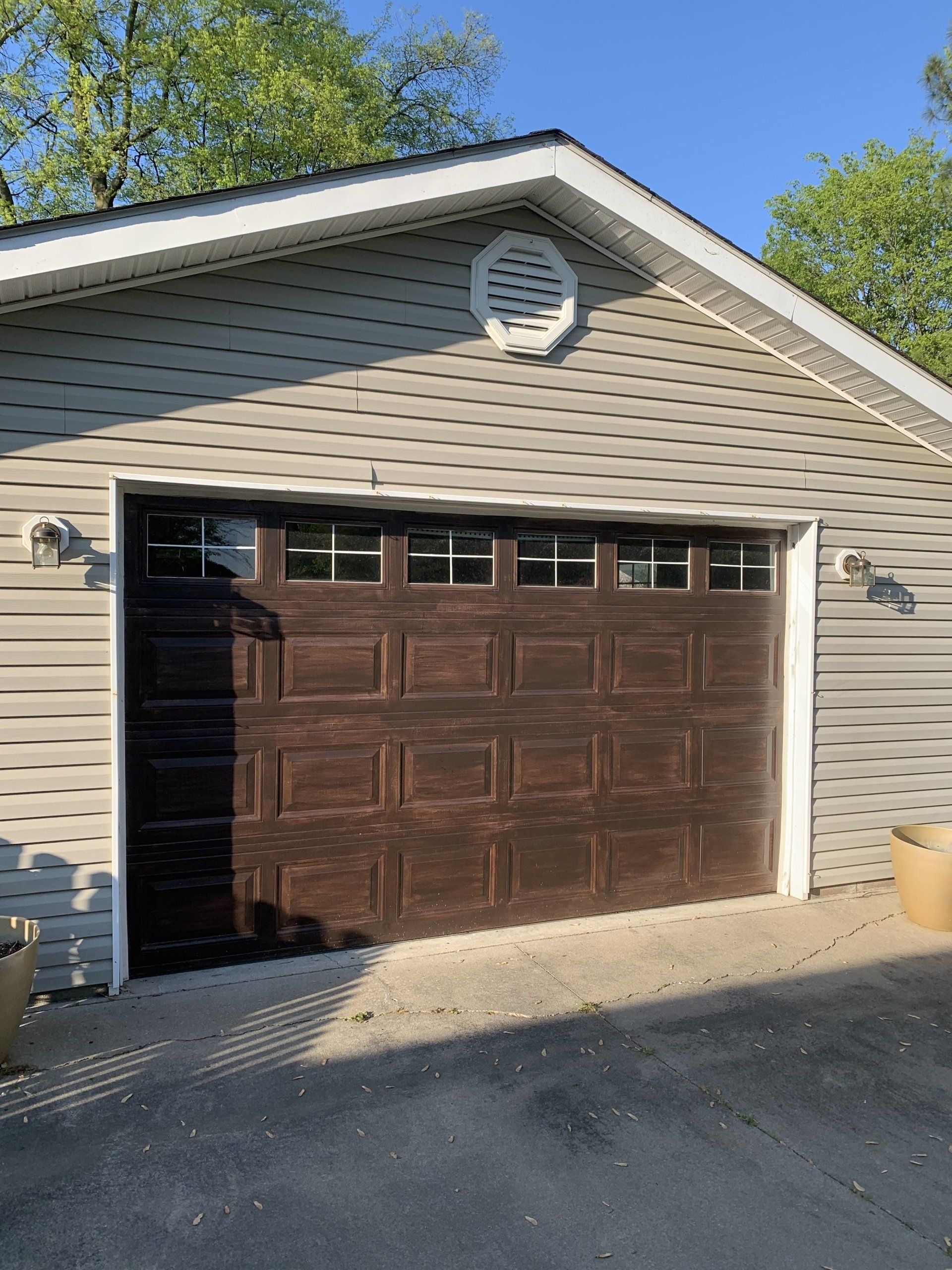 Another Garage Door Update with Minwax Gel Stain