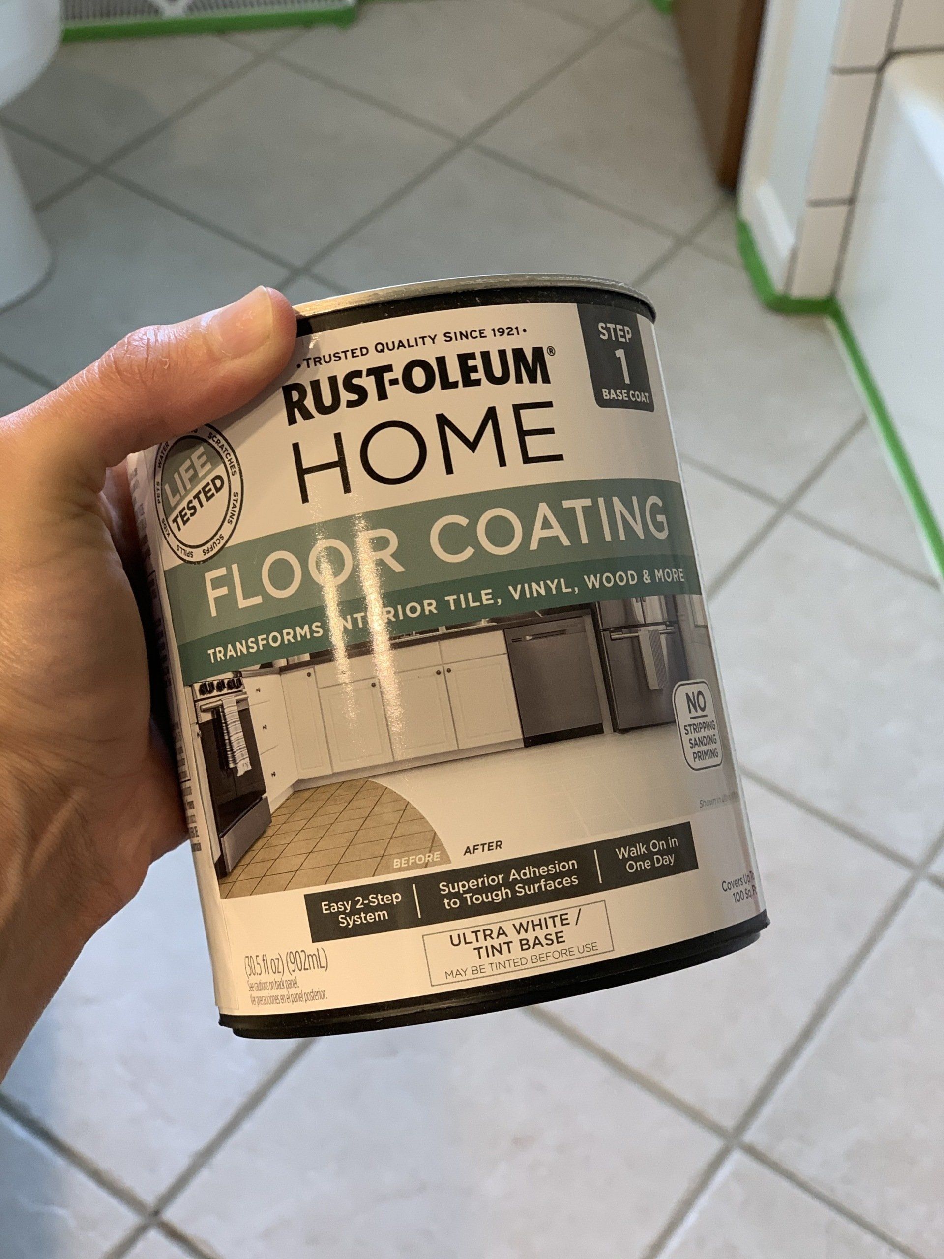 RustOleum Home Floor Coating for Painting Tile Floors