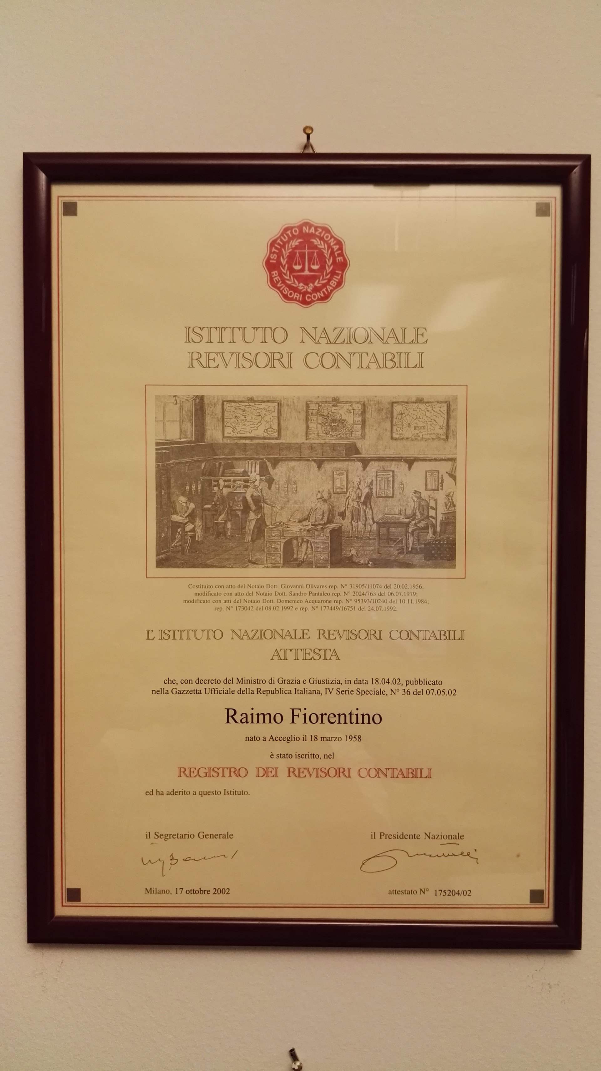 attestato revisori contabili