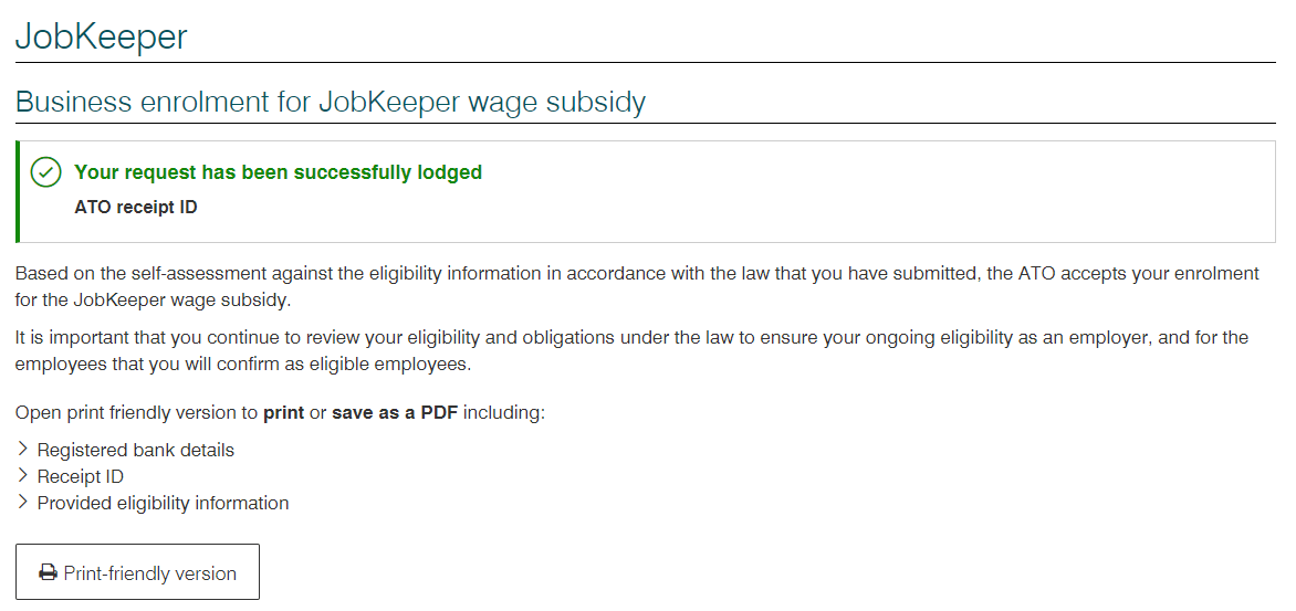 Jobkeeper Enrolment Form