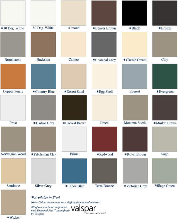 Lansing Gutter Color Chart