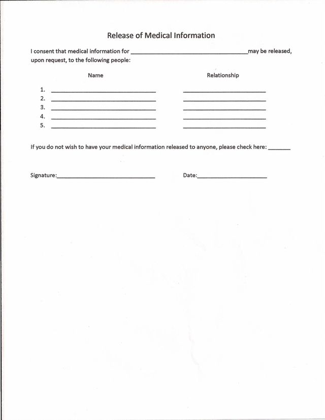 New Patients Forms