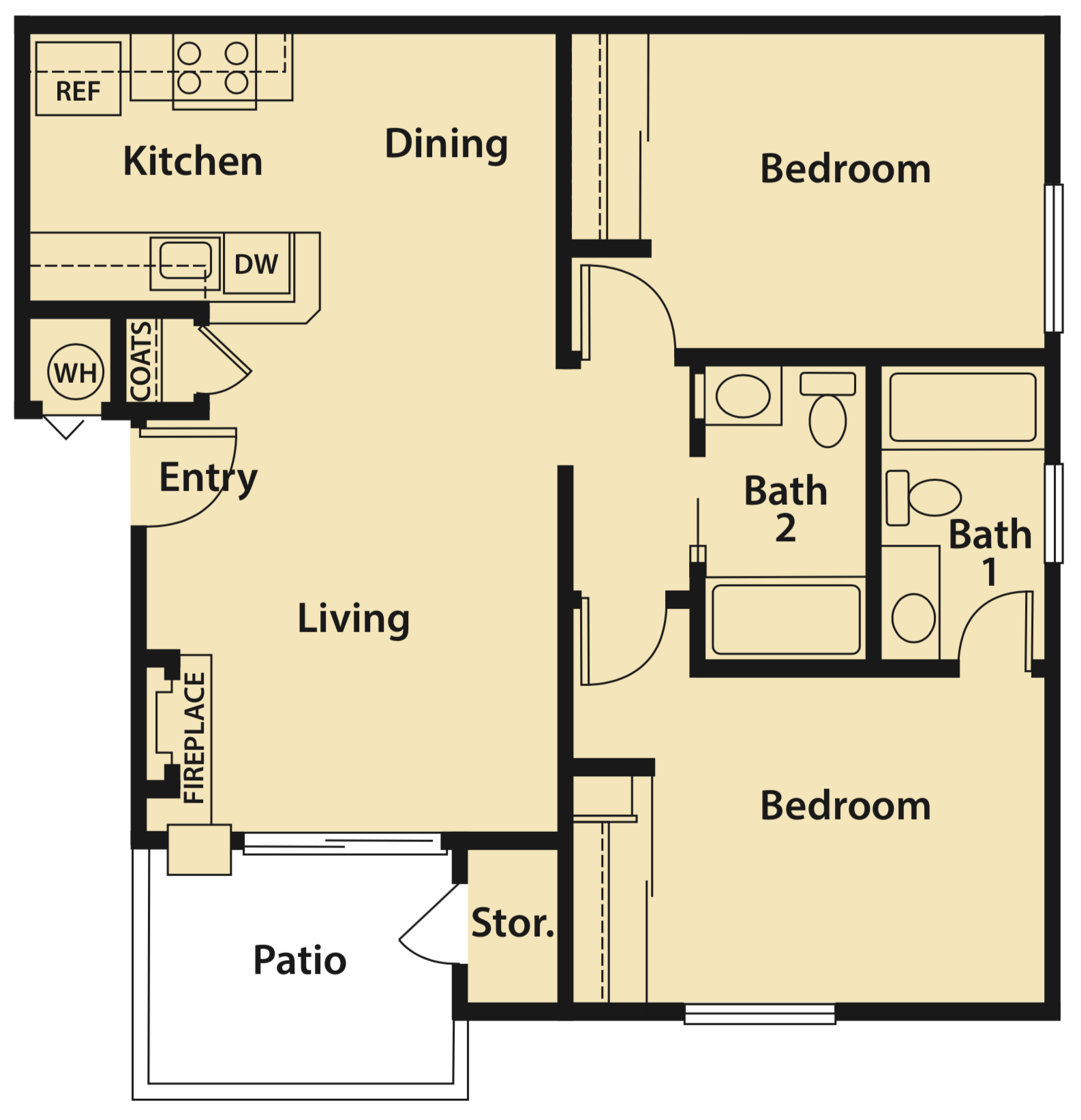 Floor Plans Bel Air Apartments, Concord CA