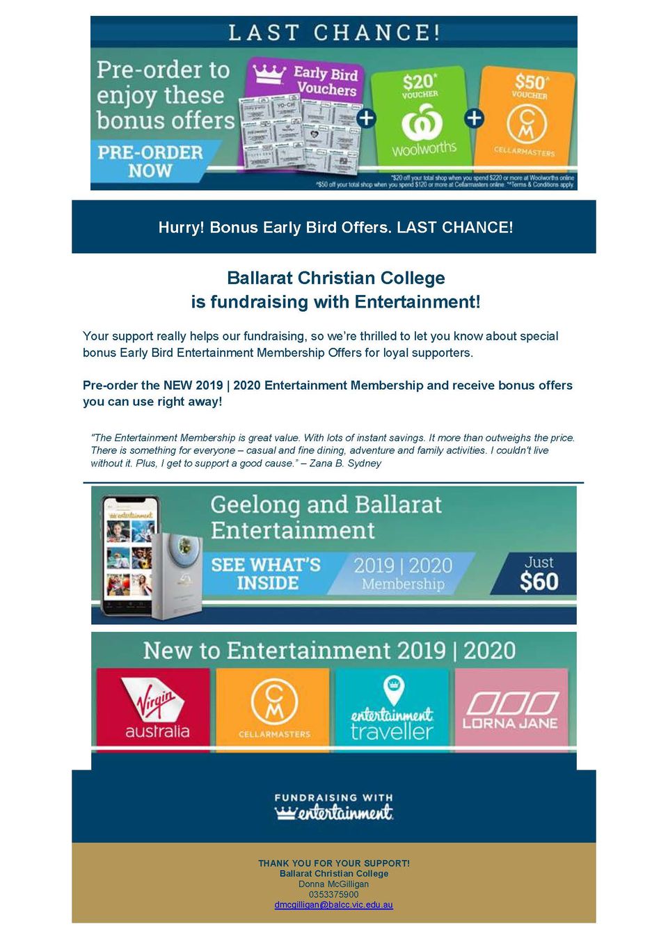 2019-2020 Entertainment Books available at BalCC