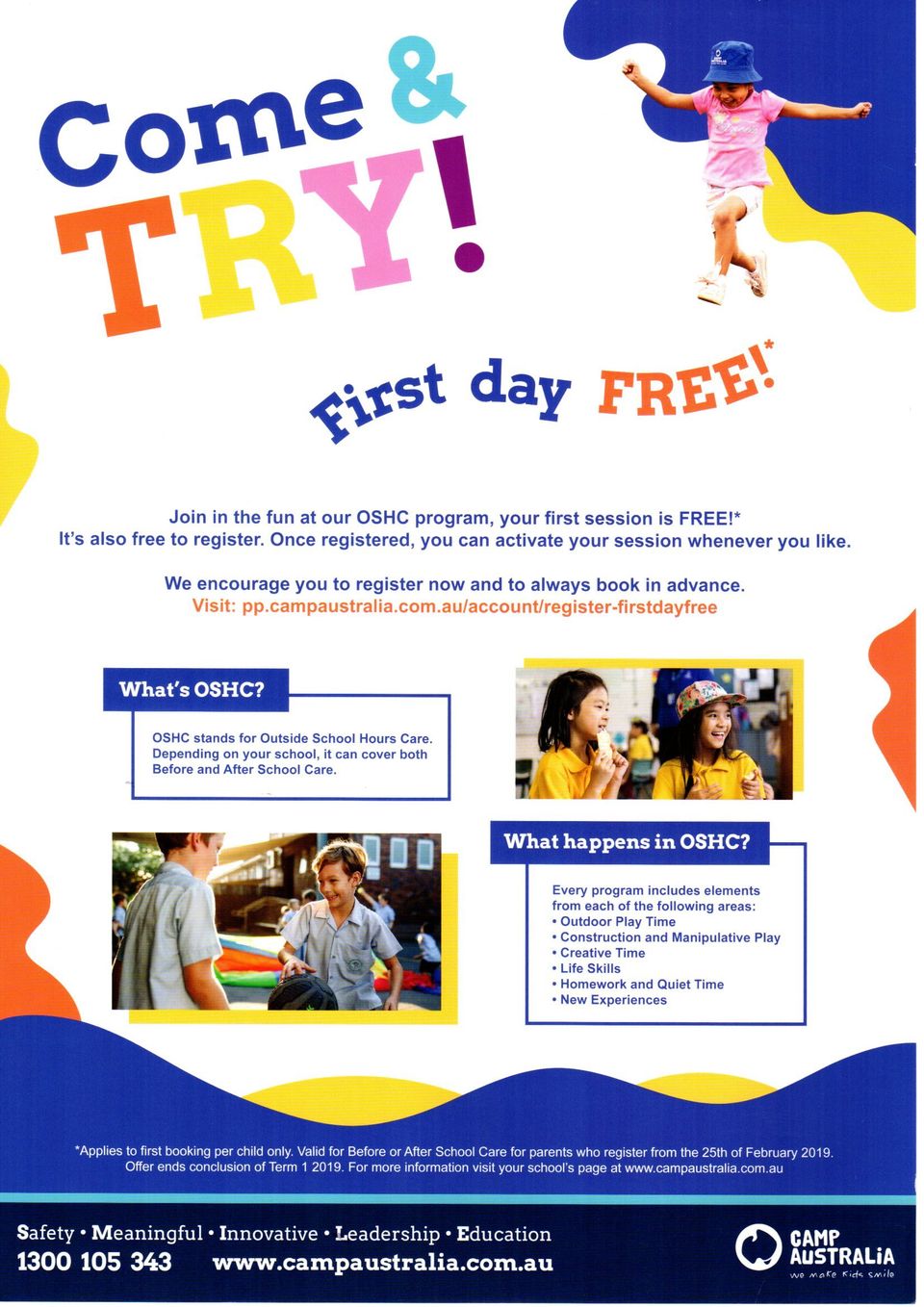 Come & Try First Day Free