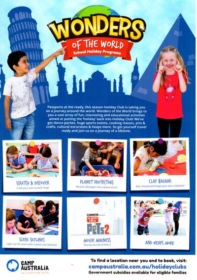 Camp Australia Holiday Program-Term 2, 2019