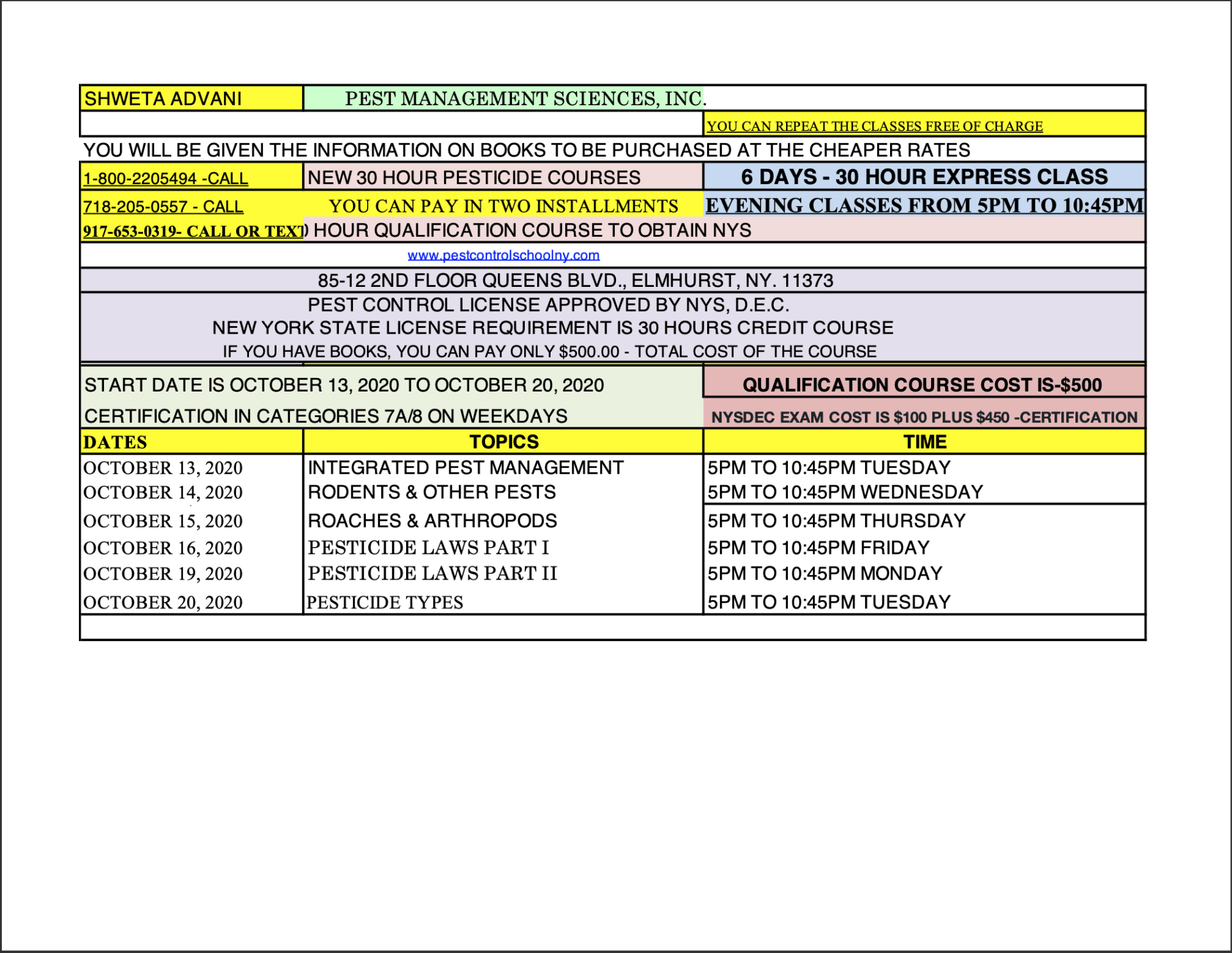 Pest Control School Bronx, NY & Brooklyn, NY Pest Control School