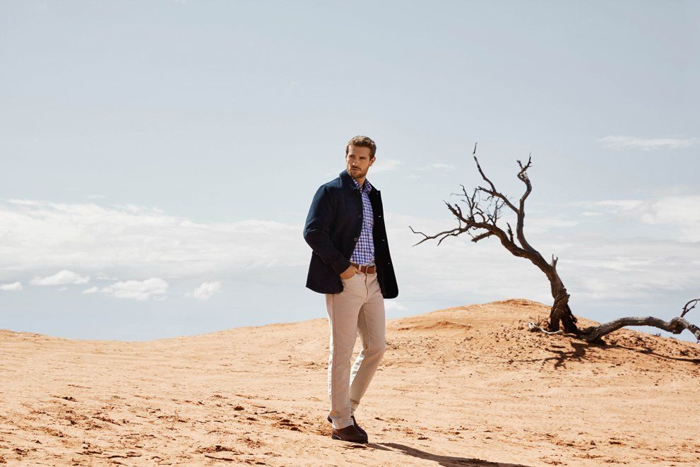 man in darkblue coat