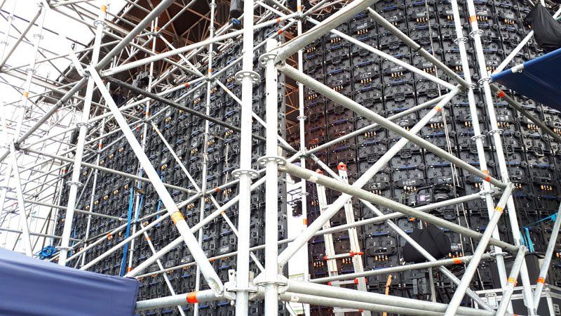 impalcatura per LED wall