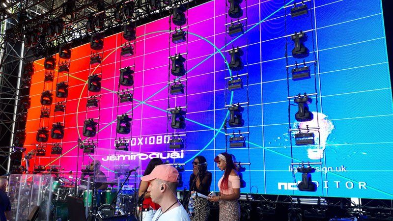 LED wall installato per un concerto