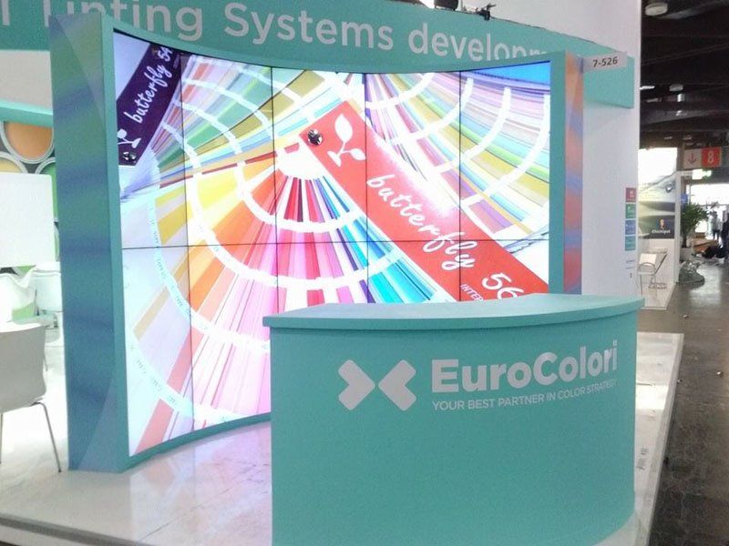 stand con LED wall in fiera