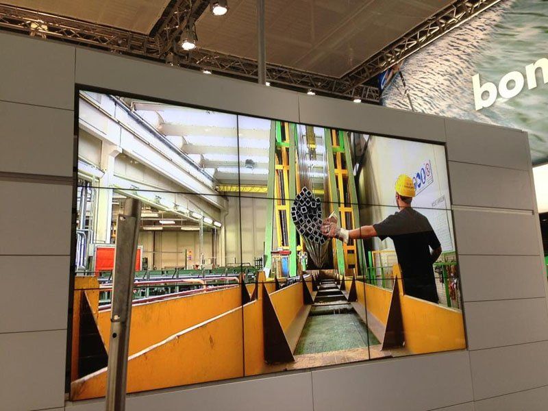 LED wall in uno stand fieristico