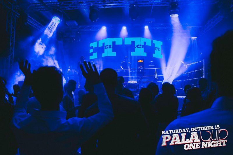 evento musicale con LED wall