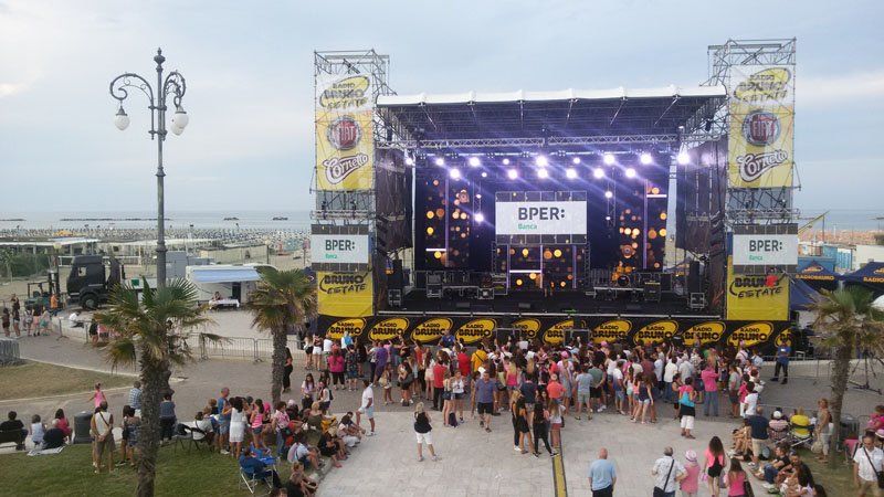 LED wall per evento in riva al mare