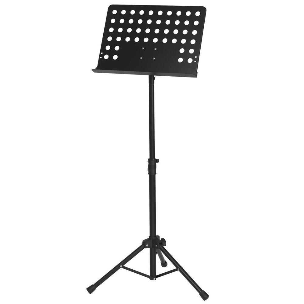 Leggio nero in lamiera forata