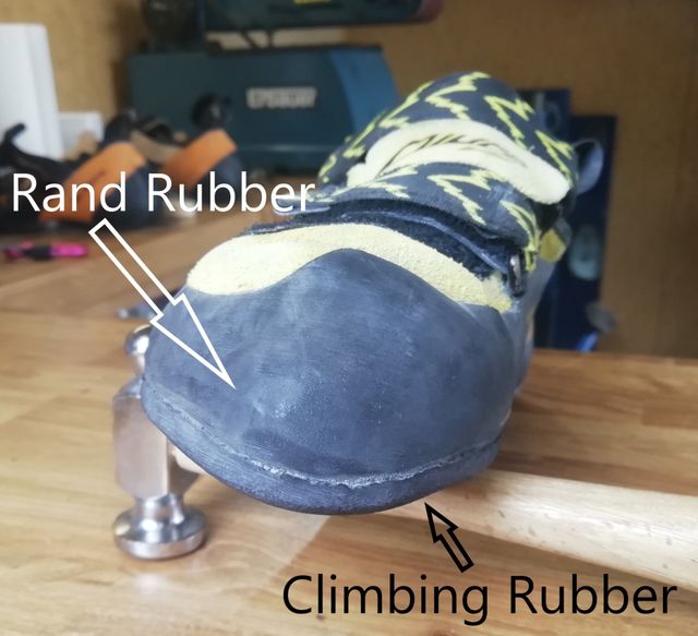 climbing shoe rand repair