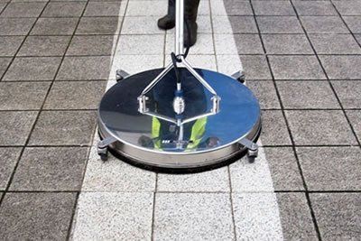 Example of Driveway Cleaning, Paver Cleaning and Concrete Cleaning.