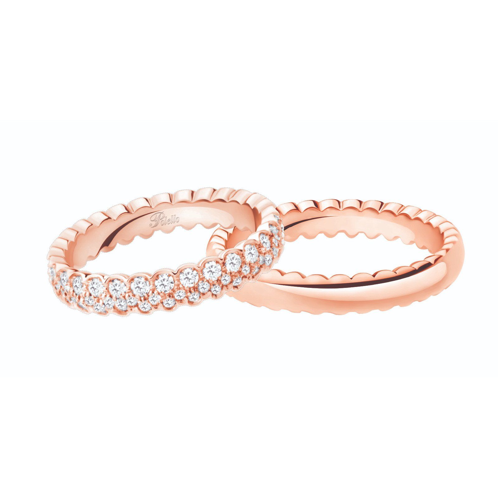 Roagioielli - Fedi Nuziali INFINITA - Fedi In Oro Bicolore Rosa E Bianche - Foto 4