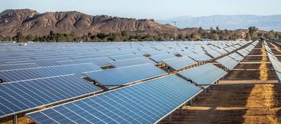 field of solar panels