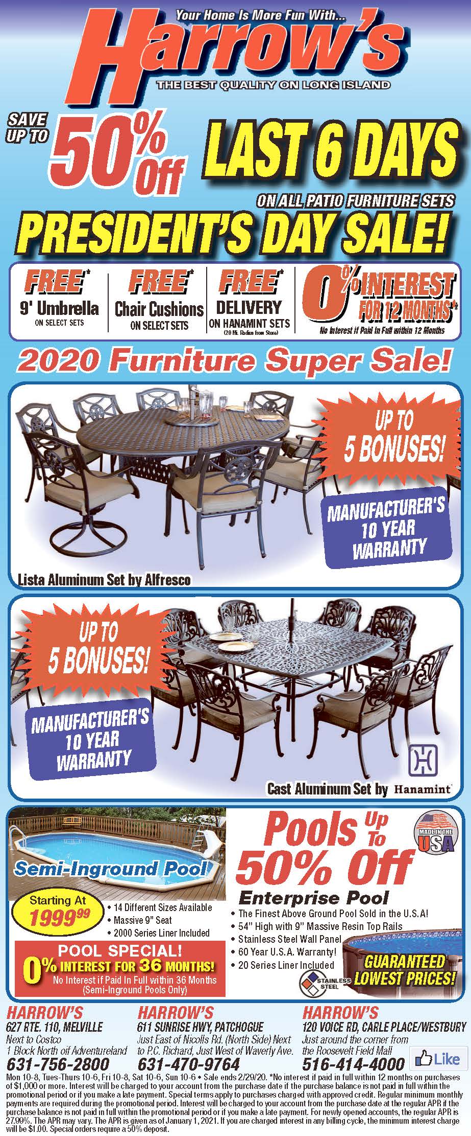 Weekly Ad Harrow's Serving Long Island & Paramus, NJ