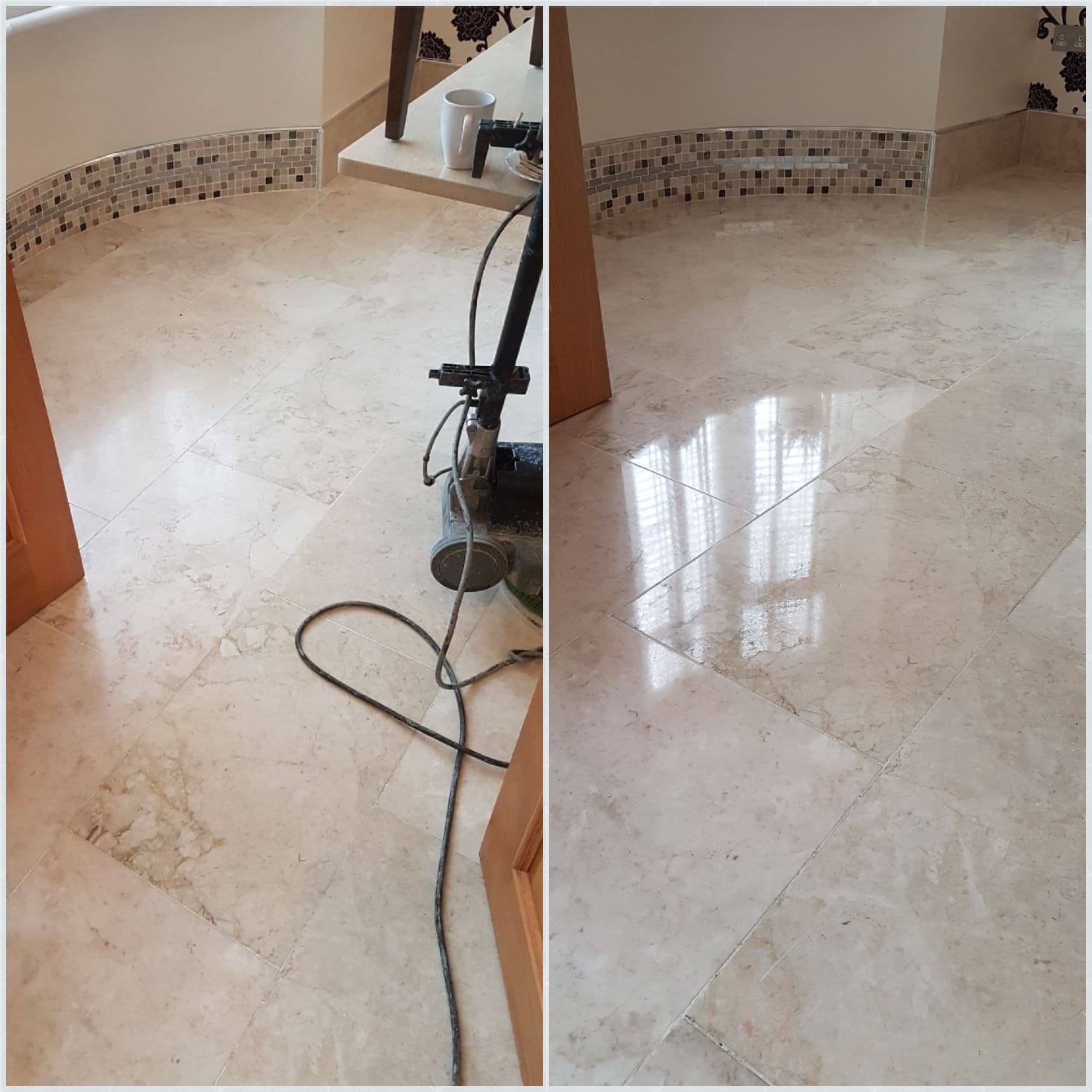 clean marble floor