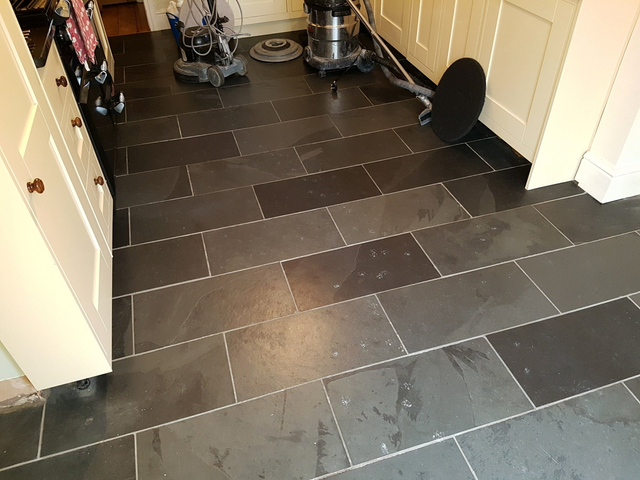 Slate Floor Cleaning And Sealing In Chorlton Manchester M21